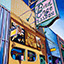 Birdcage, by Pescatore, subject one of the most long-lived bars on Whiskey Row, Prescott, Arizona, oil, 16x20, ©1995, category REAL