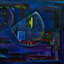 City Moon, painting by Pescatore, subject abstract aerial view of Portland, Oregon under a full moon, acrylic, 48x64, ©2000, category NIGHT