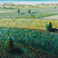 Oregon 5, by Pescatore, subject Willamette Valley in the U.S. state of Oregon in the Pacific Northwest, acrylic, 22x28, ©2002, category LAND