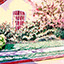 Sidewalk Sunday, by Pescatore, subject passing street view of a home off the streets of Alameda, California, oil, 24x36, ©1987, category LAND 