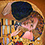 The Kiss (homage to Klimt II), by Pescatore, subject original painting THE KISS by Gustav Klimt 1862-1918, Acrylic, 30x72, ©2000 category FIGURE