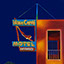 Villa Capri, painting by Pescatore, subject night scene of a motel on Orange Avenue in Coronado, California, oil, 22x28, ©1987, category NIGHT